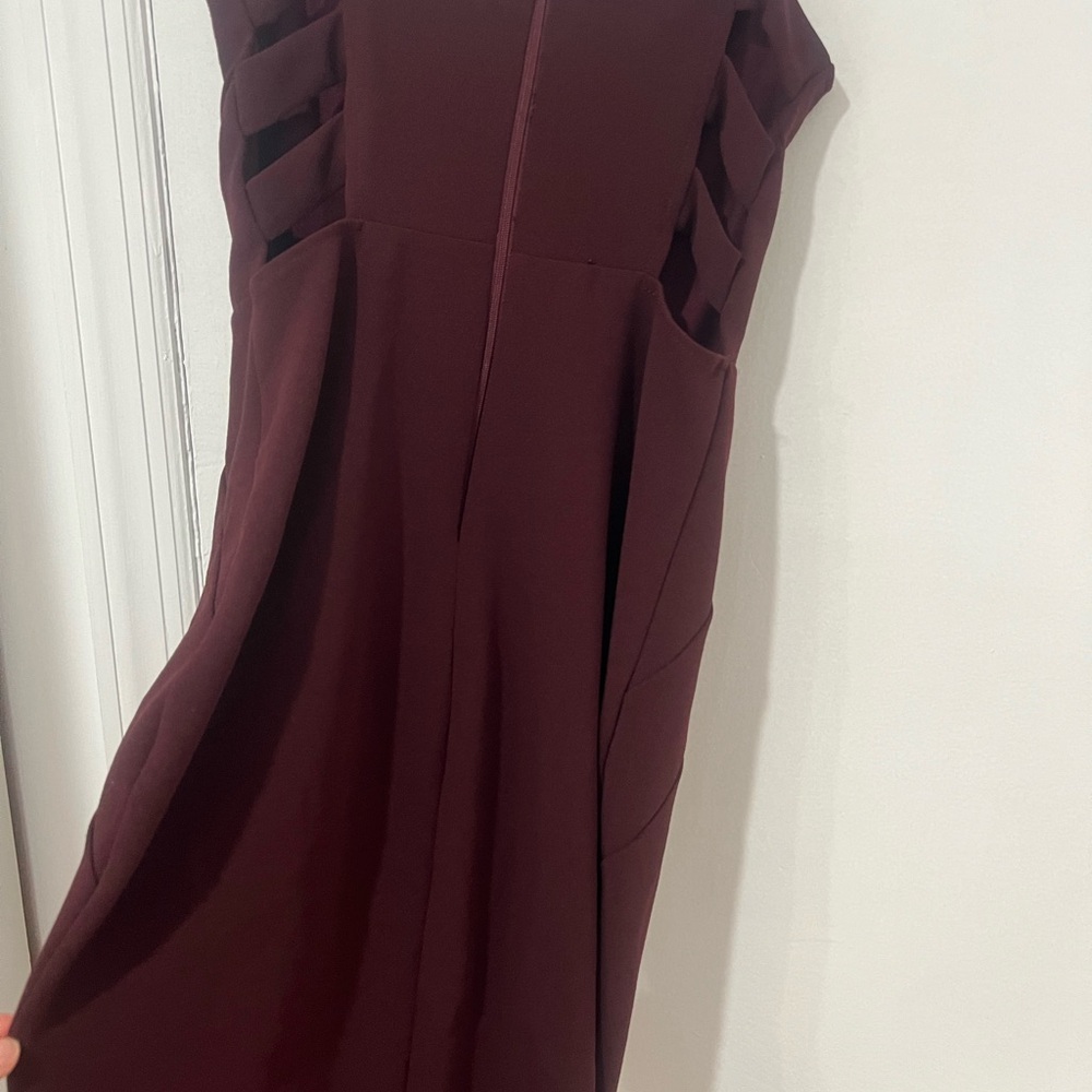 Privy Deep Burgundy Backless Dress